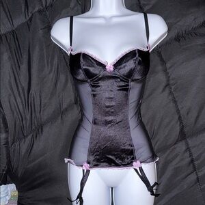 Elegant Black and Pink Women's lingerie size S